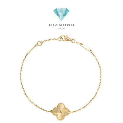 Vintage alhambra gold clover 18K necklace-Gold Fashion