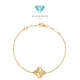 Vintage alhambra gold clover 18K necklace-Gold Fashion