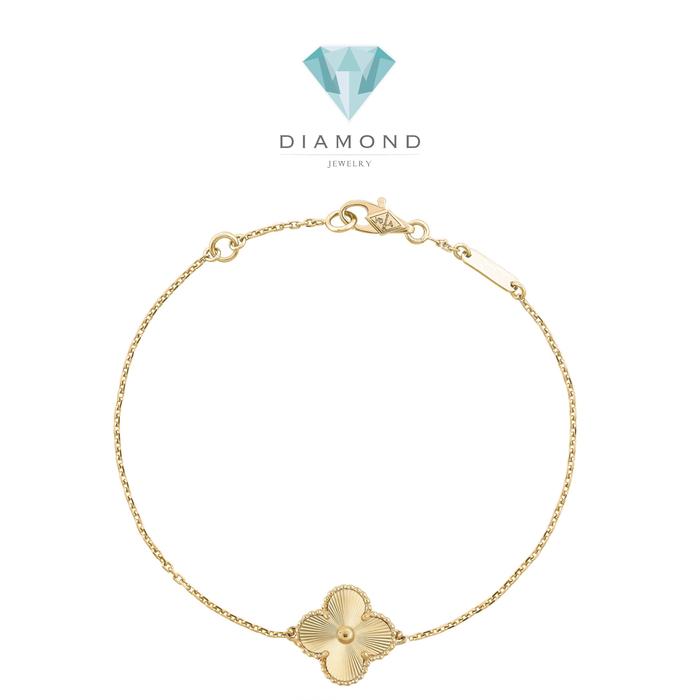 Vintage alhambra gold clover 18K necklace-Gold Fashion