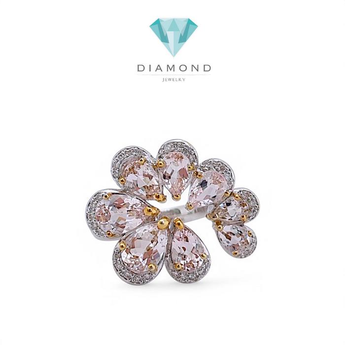 Flower Magonite Diamond Ring 18K / Diamond Jewelry