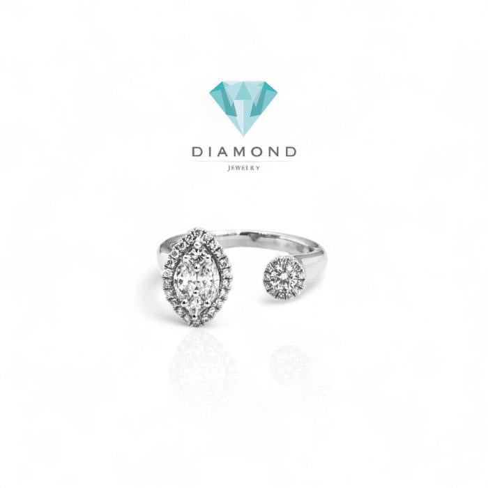Cincin Diamond Duo marqui oval/ Diamond ring duo oval marqui 18k