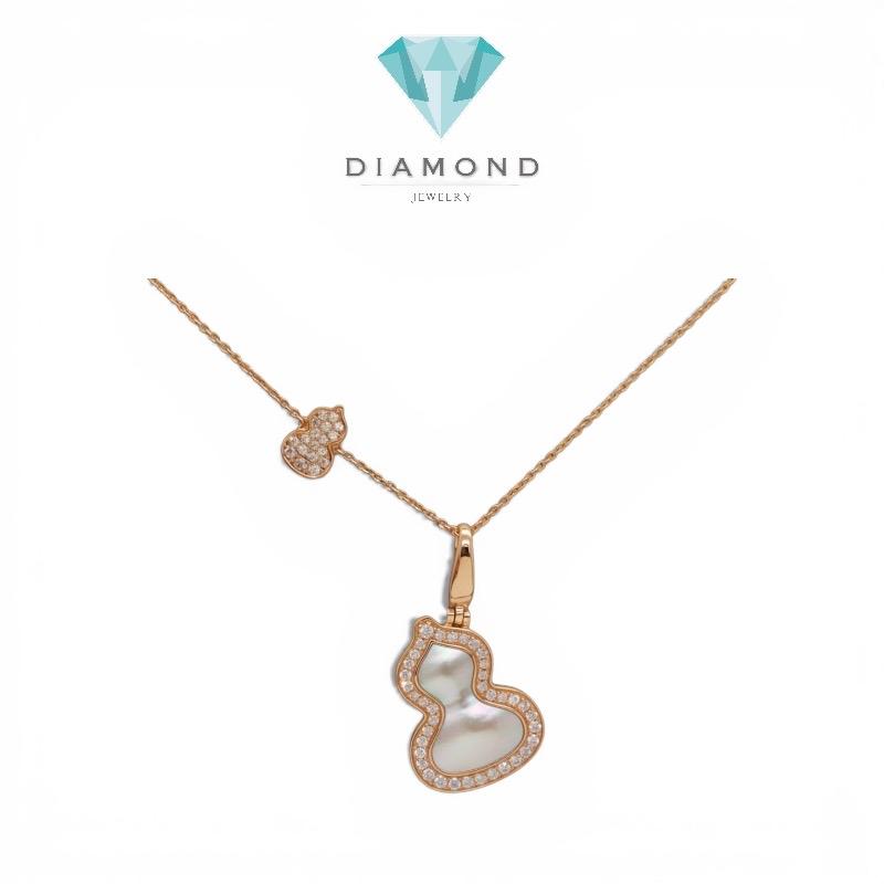 Wulu Diamond Pendant Mop 18K / Kalung Wulu Diamond 18K / Diamond Jewelry /426KBD9500RY
