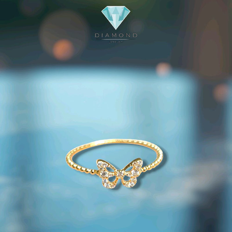 Butterfly Gold Rings 16K / Cincin Emas Kupu-Kupu 16K / Diamond Jewelry / 439CMSO97LS