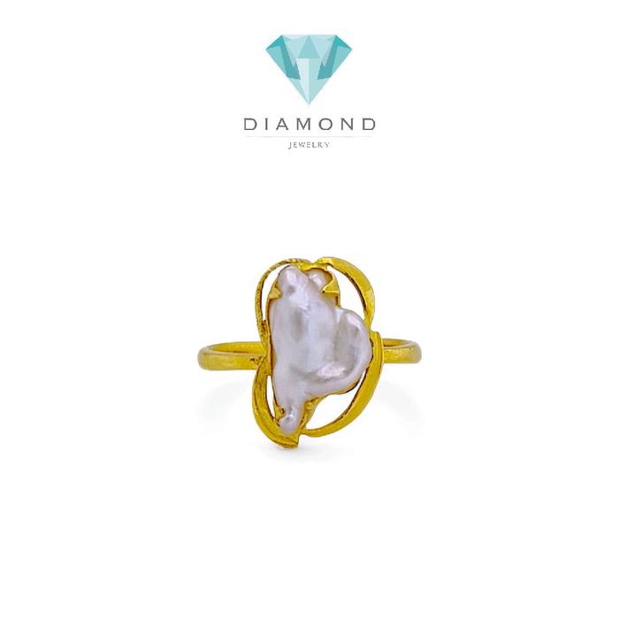Pearl Gold Ring 23K / Cincin Emas Mutiara 23K / Diamond Jewelry 120CMSWP4-HT
