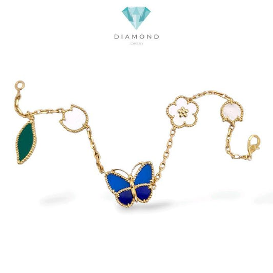 Lucky Spring Butterfly Bracelet 5 motifs 18K / Diamond Jewelry / 449GBD1285RY