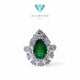 Tear Emerald Diamond Ring/ cincin jamrud tear berlian 18k-Diamond.Jewelry