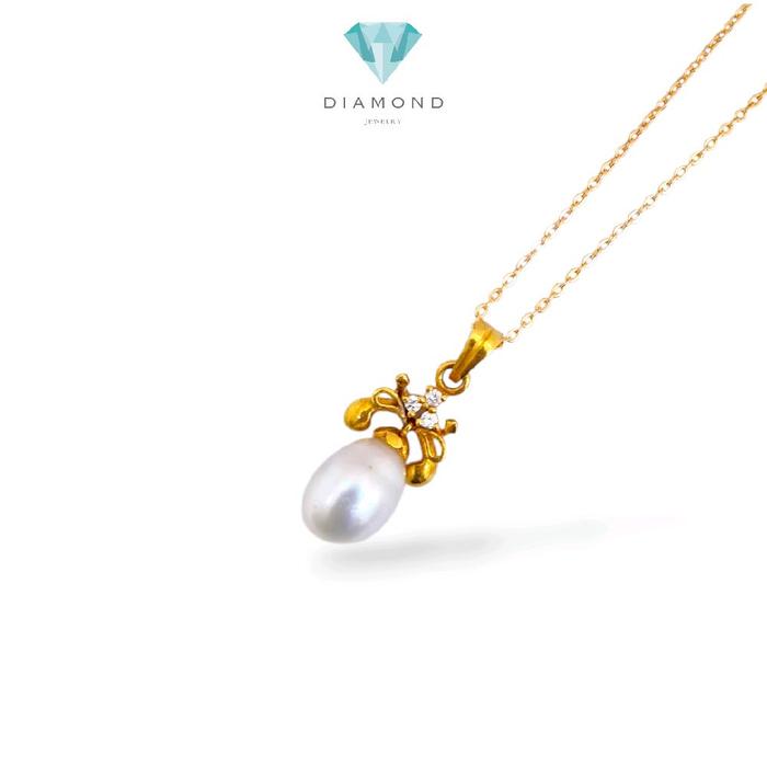 Gold Pearl Pendants 23K / Liontin emas mutiara 23K / Diamond Jewelry / 206LMSWP5