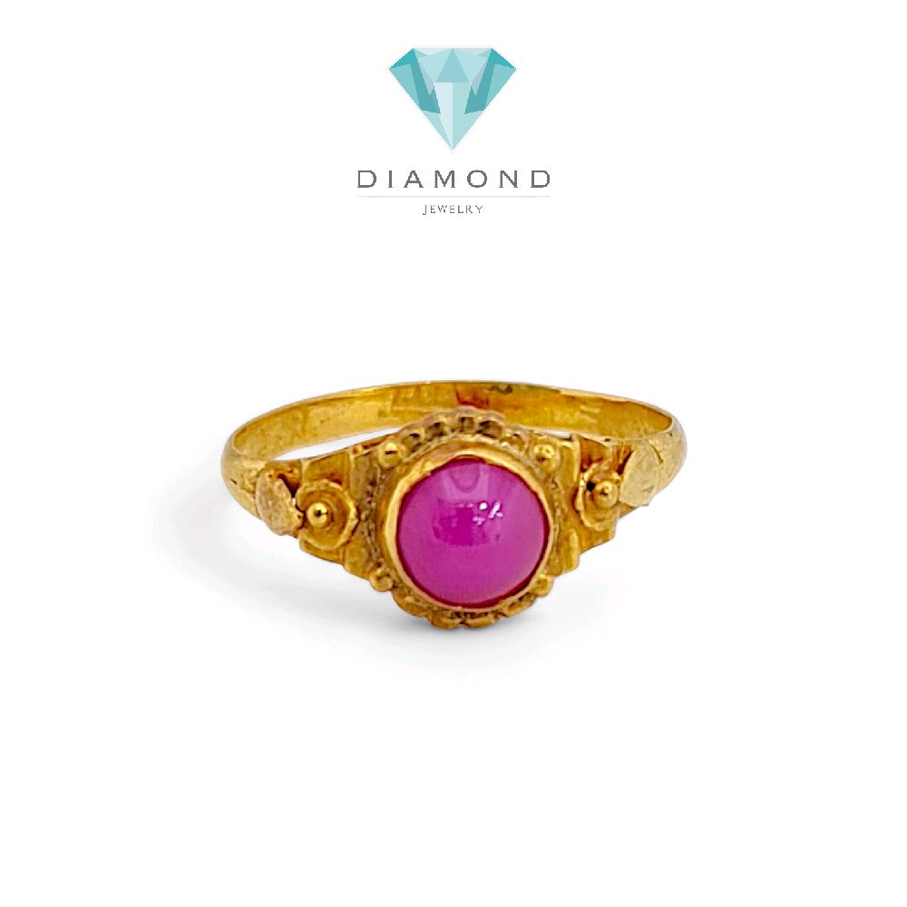Pink Solitaire Gold Ring 23K / Cincin Emas Solitaire Pink 23K / 84CMSWP2