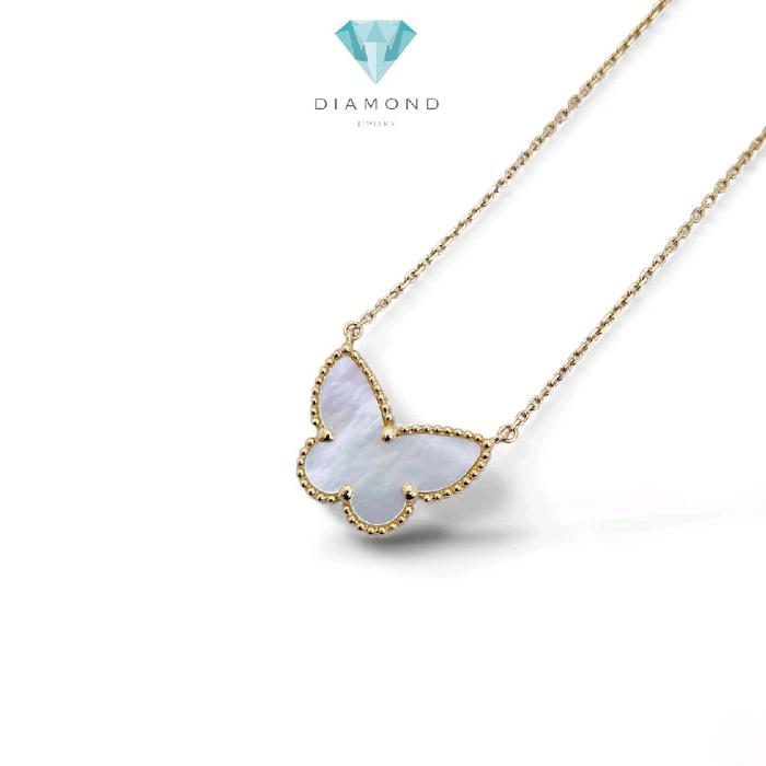Lucky Alhambra butterfly Mop Necklace 18K / Diamond Jewelry / 159KBD80800AB