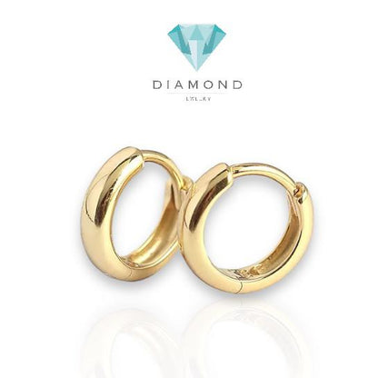 Small hoop anting bayi/anting wanita emas bulat polos 16/17k/ anting emas hoop /anting emas bayi polos-Diamond Jewelry