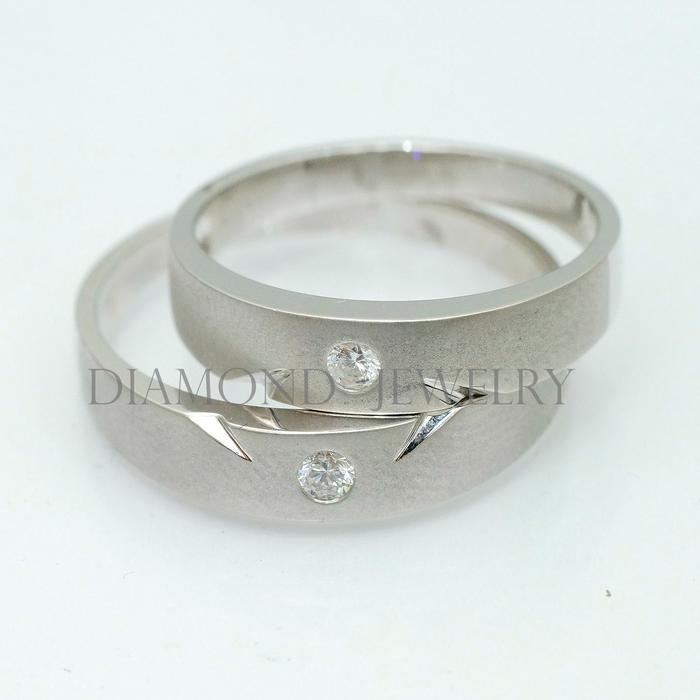 Cincin Kawin/Wedding Ring - Diamond Jewelry Two Tone 01020772/01020773