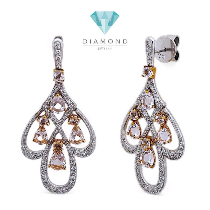 Magonite Diamond Earring 18K / Diamond Jewelry 20ABGT671WP-HT