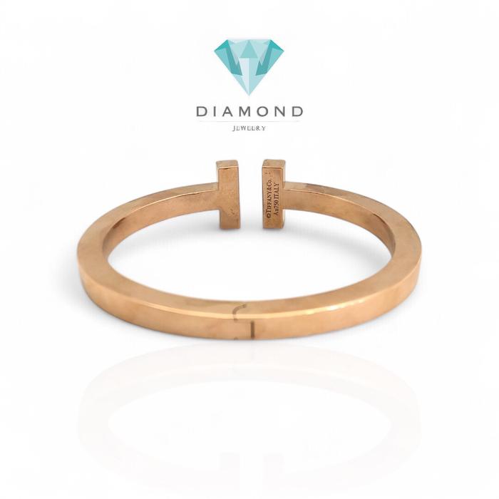Double T Bangle 18K-Diamond Jewelry-1GBD2883RB-(4500HT)