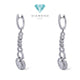 Earring spiral esperansa diamond 18k white gold-Diamond Jewelry
