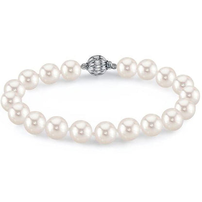 7mm-7.5mm Natural White Akoya Pearl Necklace AAA