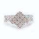 square diamond ring /cincin berlian wajik kotak pave full 18k white gold-Diamond Jewelry