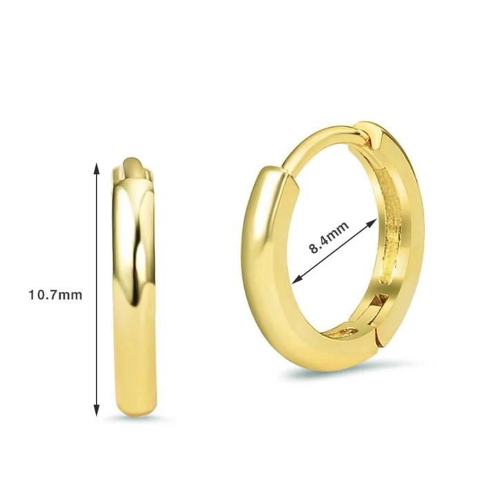 Small hoop anting bayi/anting wanita emas bulat polos 16/17k/ anting emas hoop /anting emas bayi polos-Diamond Jewelry