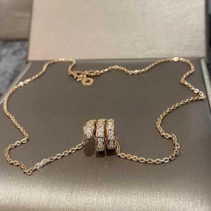Snake ulo diamond pendant 18k/kalung ular berlian-Diamond Jewelry