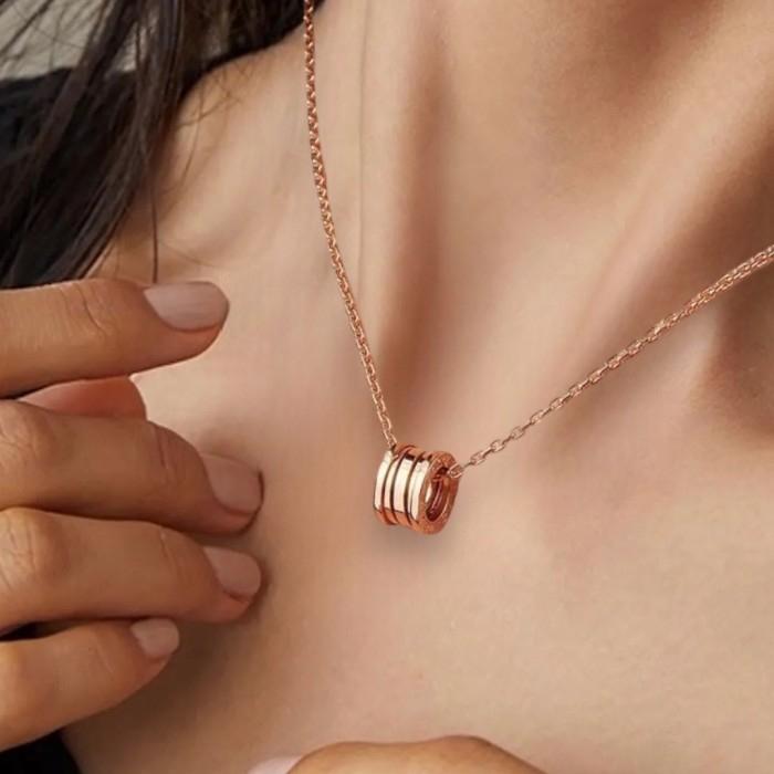 Gold necklace pendant zero /kalung emas polos model zero 18k -bv -Diamond Jewelry