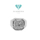Diamond Solitaire Mens Ring 18K white gold-Diamond Jewelry