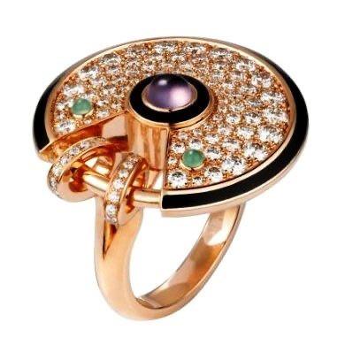 Amulette pendant ring diamond 18k crt -Diamond Jewelry crt