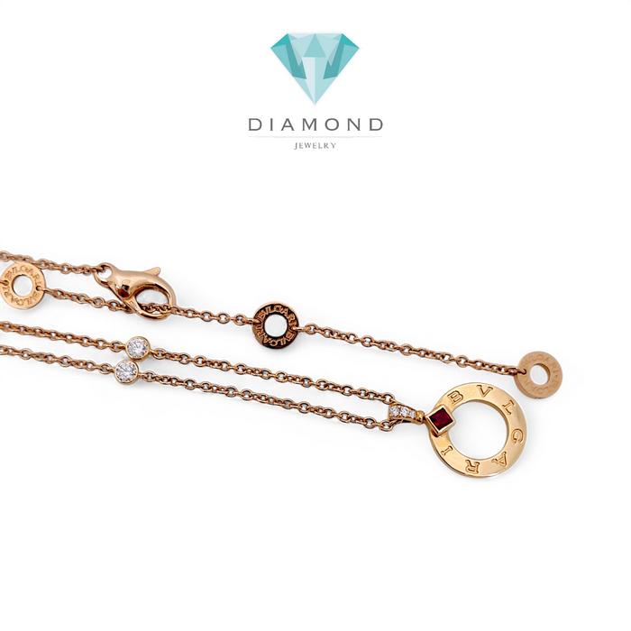 Diamond Necklace 18K / Diamond Jewelry-289KBD12000RY-HT