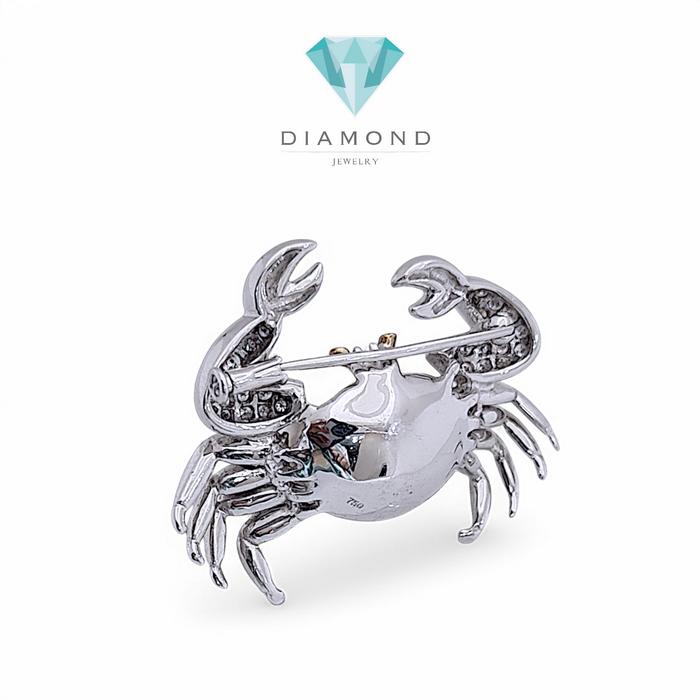 Crab Pearl Diamond Clip 18K / Diamomd Jewelry