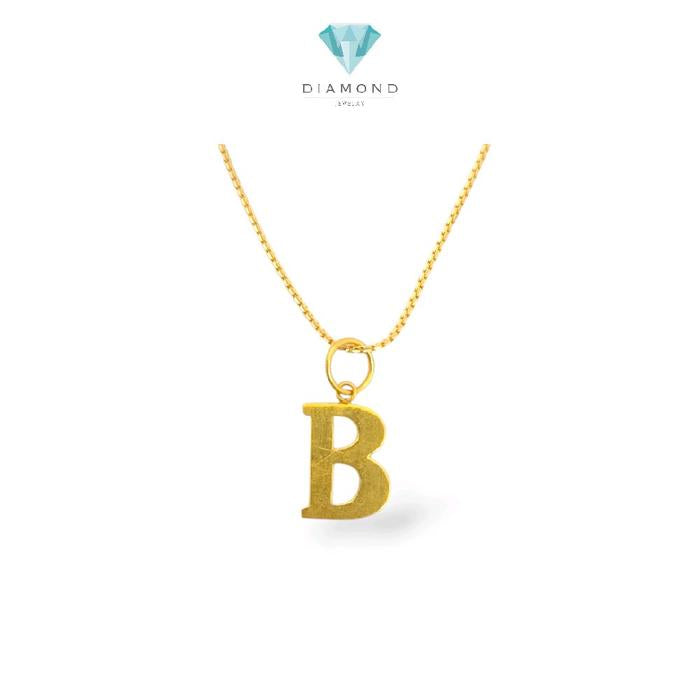 Gold Pendants Letter B 23K / Liontin Emas Huruf B 23K / Diamond Jewelry / 296LMSWP1