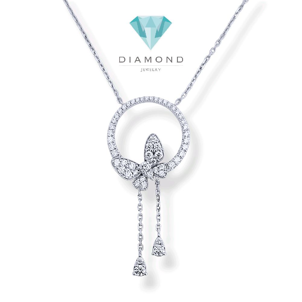 Butterfly Diamond Necklace 18K / Kalung Kupu-kupu Berlian 18K / Diamond Jewelry - 146KBD115000AB