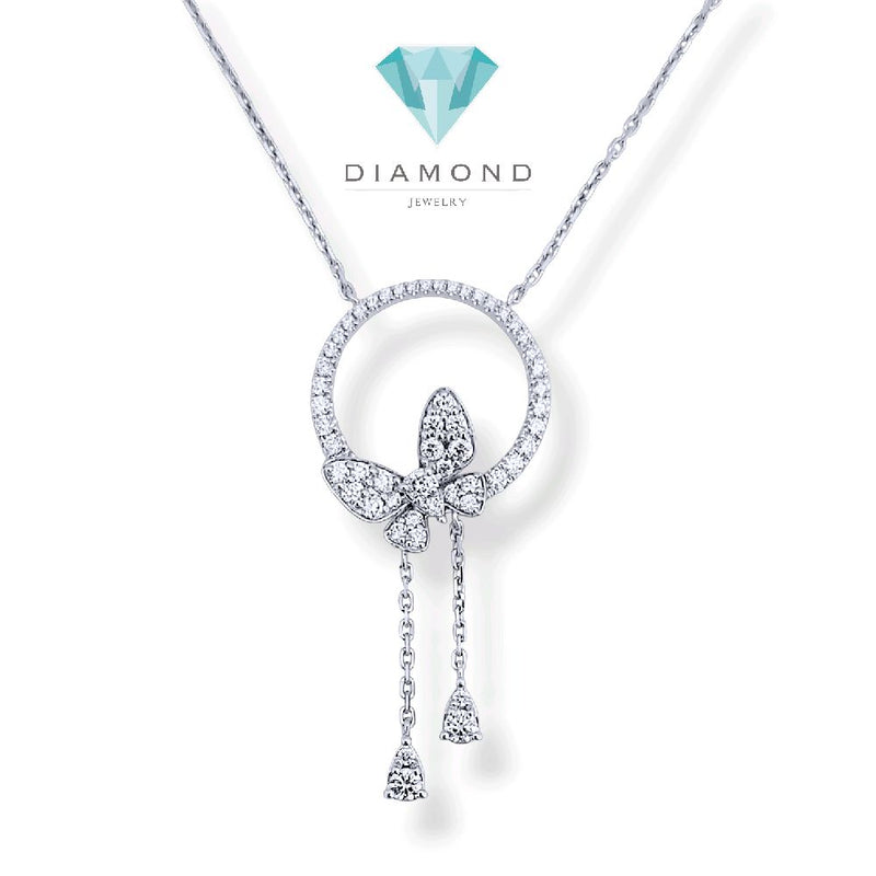 Butterfly Diamond Necklace 18K / Kalung Kupu-kupu Berlian 18K / Diamond Jewelry - 146KBD115000AB