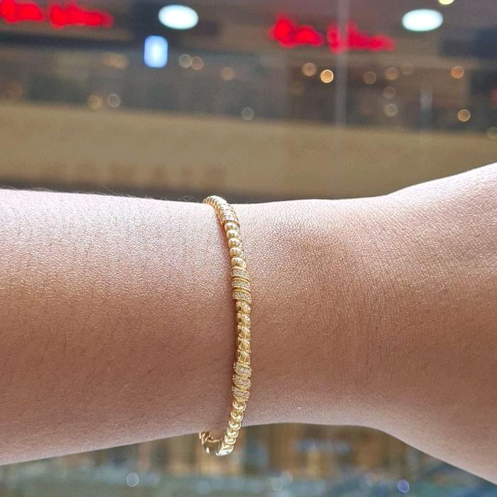 Bangle Gold Bracelet / Diamond Jewelry 437GMS629LS