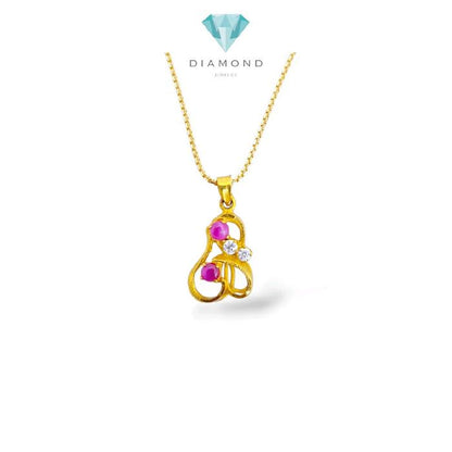 Malabar Gold Pendants 23K / Liontin Emas Malabar 23K/ Diamond Jewelry / 224LMSWP3