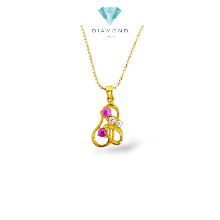 Malabar Gold Pendants 23K / Liontin Emas Malabar 23K/ Diamond Jewelry / 224LMSWP3