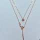 Double Layer Necklace Rose Gold 18 K
