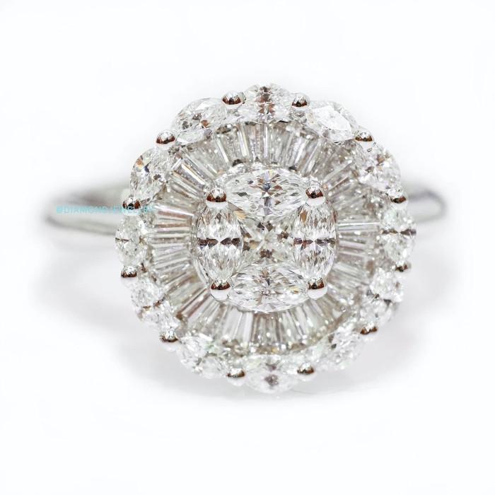 Halo Diamond Ring - Cincin Berlian - Diamond Jewelry-01030497