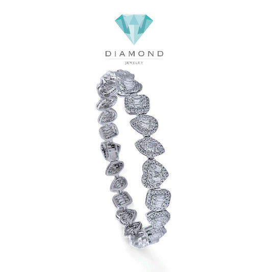 Tennis Fancyshape Diamond Bracelet 18K / Gelang Berlian Tennis Fancyshape 18K / Diamond Jewelry 402GB16238PRLS-HT