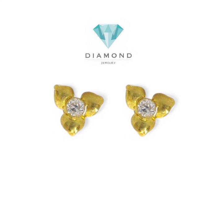 Anting Mas Model Bunga 23K-Diamond Jewelry