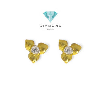 Anting Mas Model Bunga 23K-Diamond Jewelry