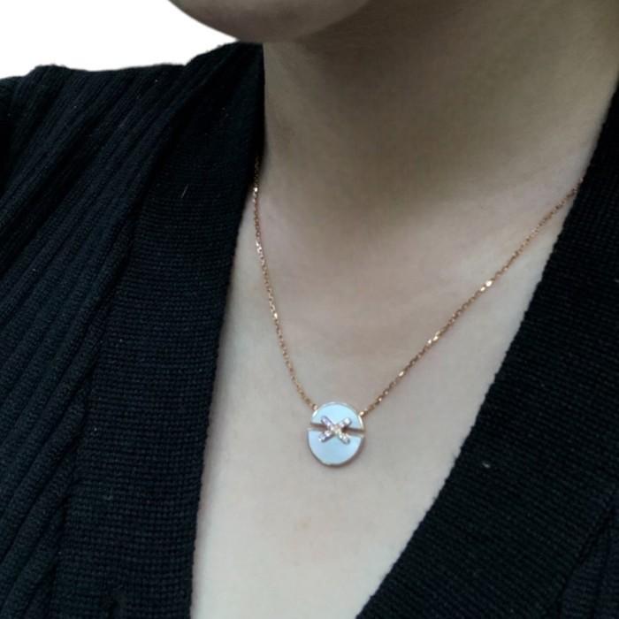 Pearl Diamond pendant link chm 18k-Diamond Jewelry