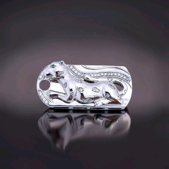 Panthere White Gold Pendant 18K / Liontin Panthere Emas Putih 18K / Diamond Jewelry / 159LMSWP16