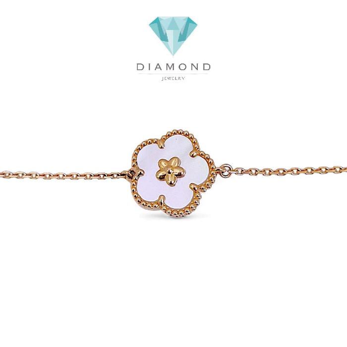 Flower MOP Bracelet 18K / Gelang Bunga Mutiara 18K / Diamond Jewelry 133GBD39800AB-HT