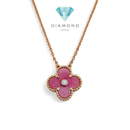 Rhodonite Pink Vintage 18K Rose Gold-Diamond Jewelry-107KBD66000AB-HT