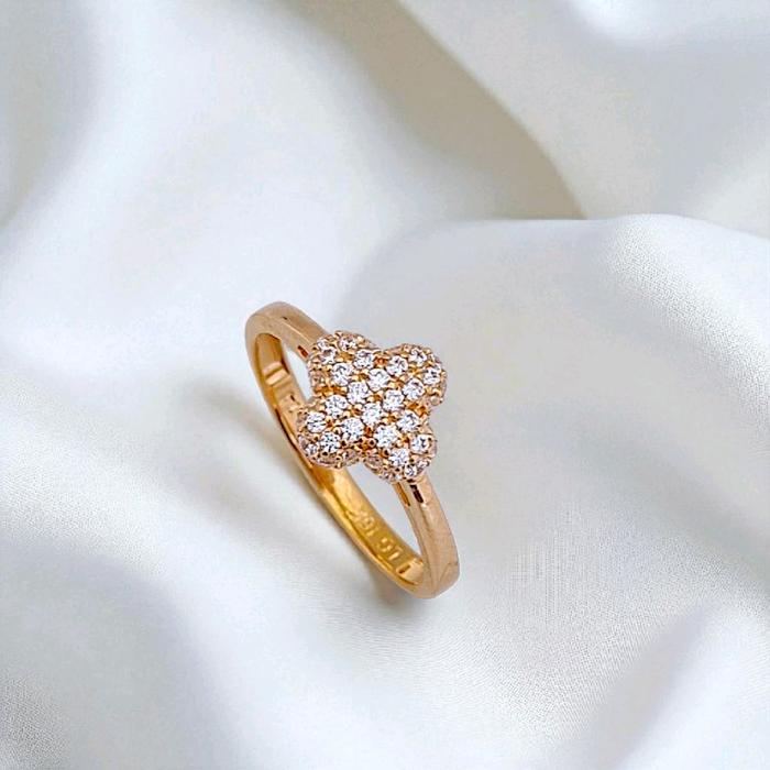 Clover Gold Ring 700K / Cincin Emas Clover 700K / Diamond Jewelry 423CMS211LS-HT