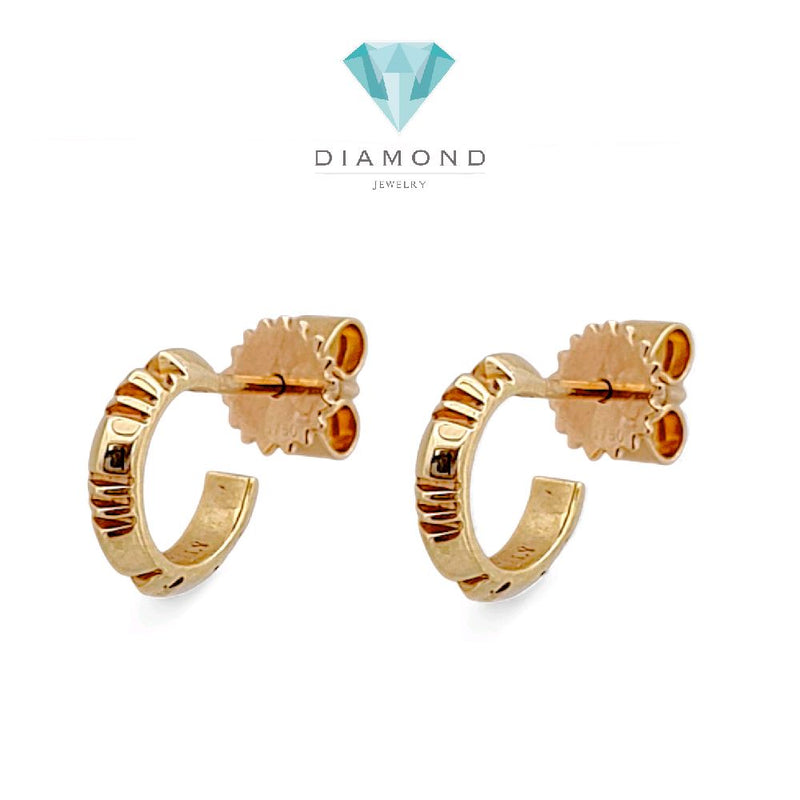 Atlas Hoop Earring 18K / Anting Hoop Atlas 18K / Diamond Jewelry 398ABD231RY - HT