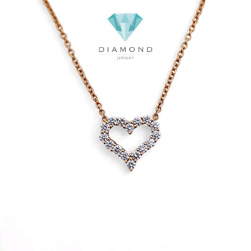 Love Diamond Necklace 18K / Kalung Berlian Hati 18K / Diamond Necklace 138KBD88000AB -HT