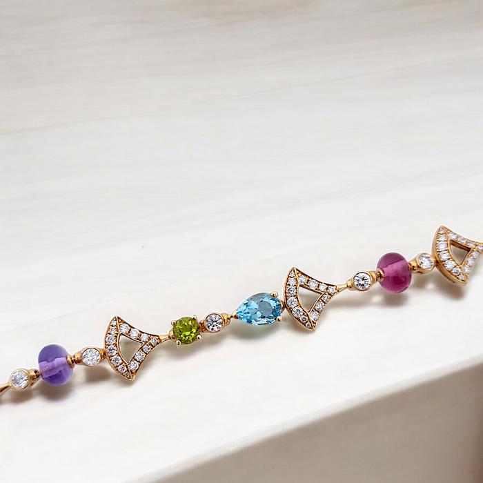 Diva's Dream Bracelet bv18K / gelang  gemstone diva color sapphire diamond/ Diamond Jewelry-379GBD24000RY