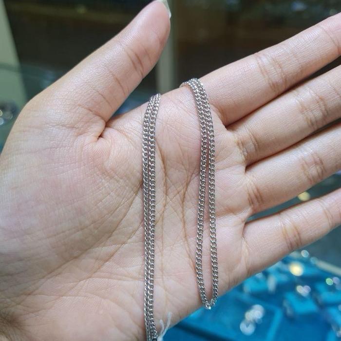 Sisik Naga Cuban Chain Kalung Emas Putih 750K-414KMS412LS-HT
