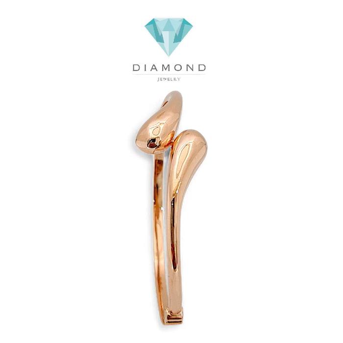 Tear Drop Cuff Gold Bracelet  750K / Gelang Emas  Manset Airmata 750K / Diamond Jewelry 444GBD529LS
