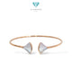 Mother Of Pearl Gold Bangle 17K / Gelang Mop 17K / Diamond Jewelry / 473GMS463LS