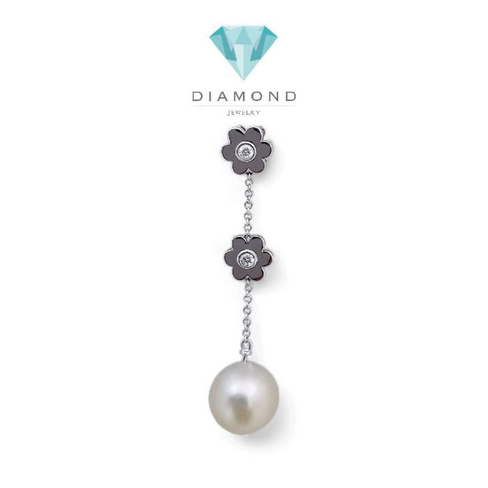 Liontin Flower Pearl Diamond 18K / Diamond Jewelry 4LMGT200WP-HT